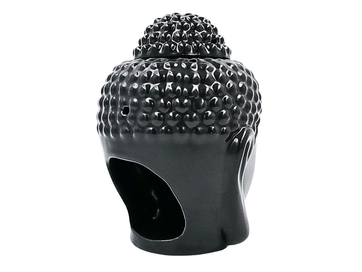 Buddha Head Burner – Black Ceramic (Wax & Oil)