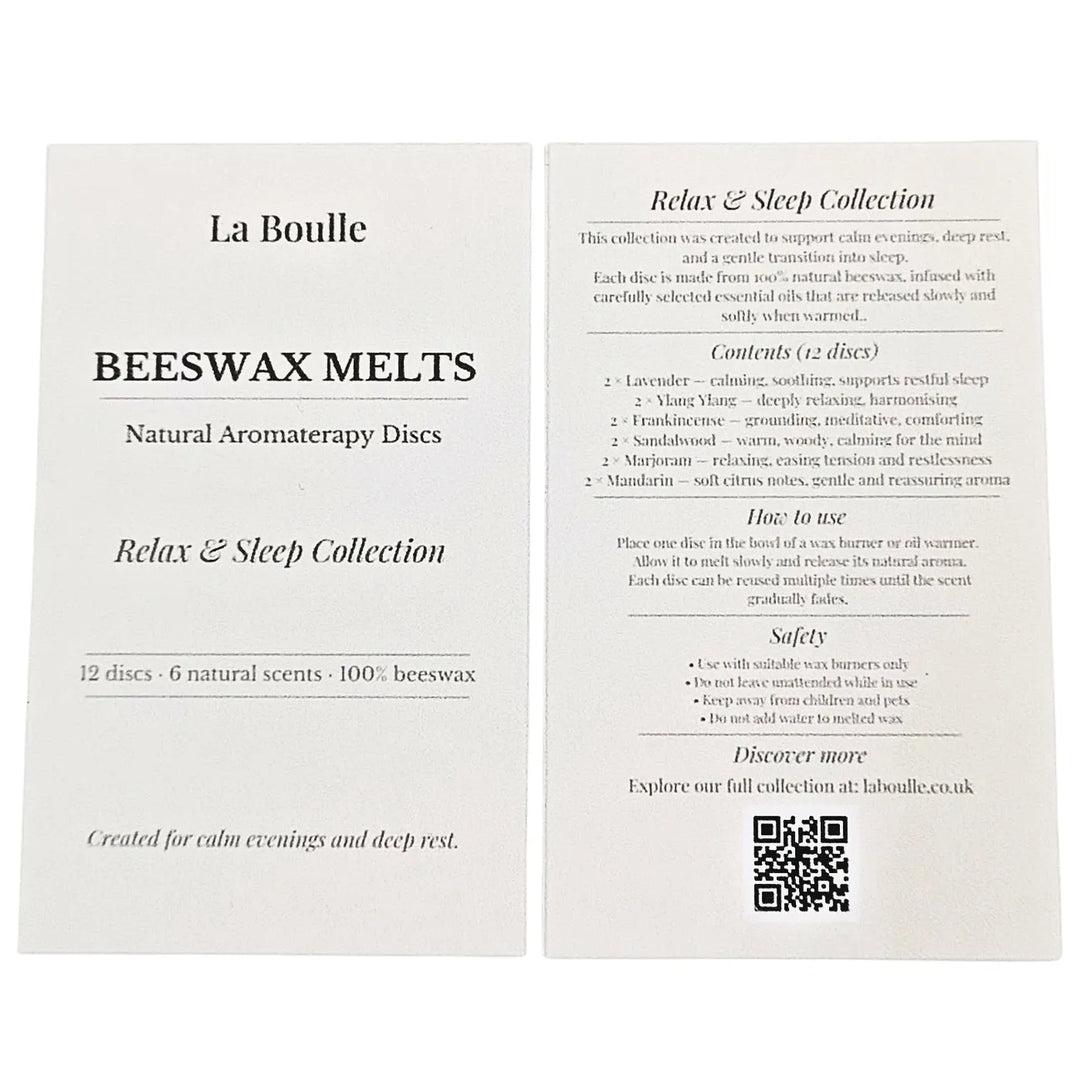 Relax & Sleep Wax Melt Gift Set – Natural Beeswax Aromatherapy Discs