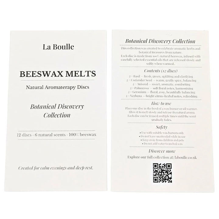 Botanical Discovery Wax Melt Gift Set – Natural Beeswax Aromatherapy Discs