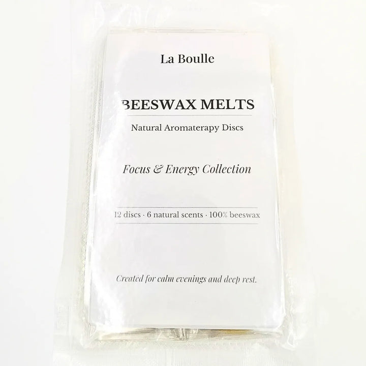 Focus & Energy Wax Melt Gift Set – Natural Beeswax Aromatherapy Discs