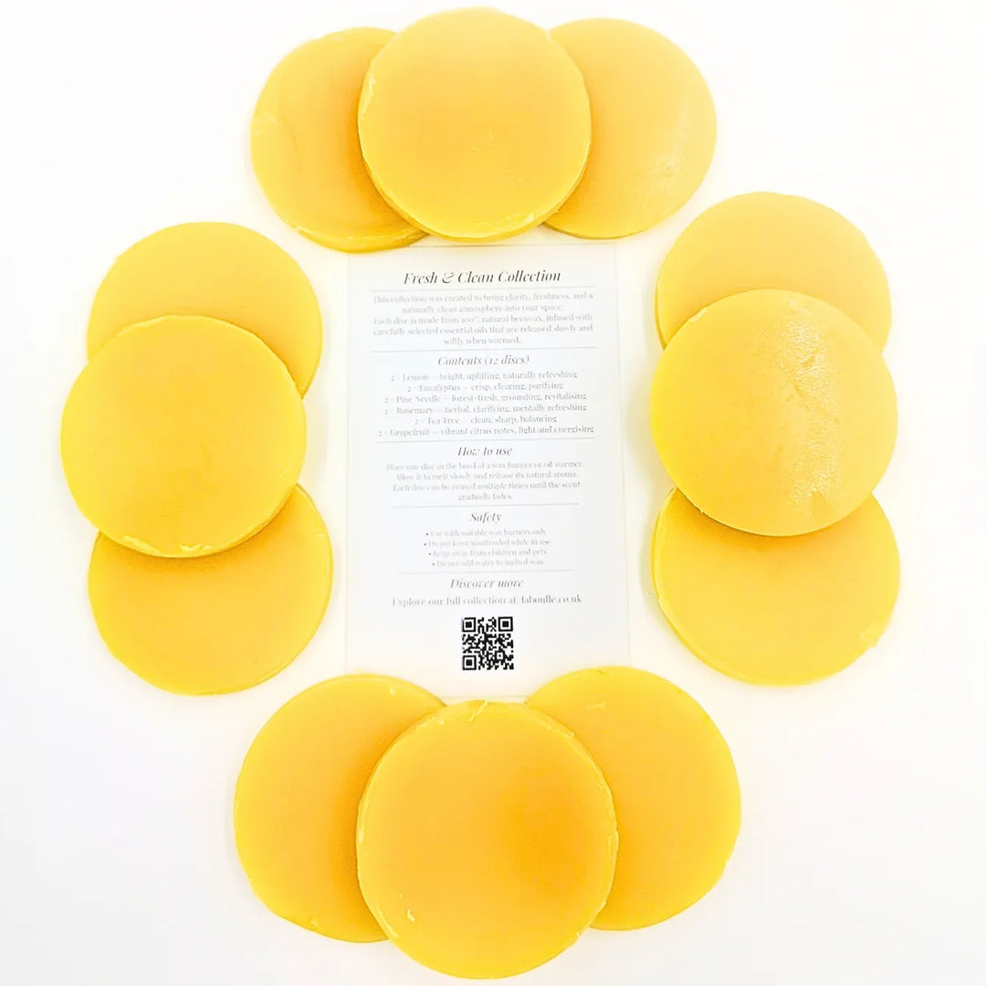 Fresh & Clean Wax Melt Gift Set – Natural Beeswax Aromatherapy Discs