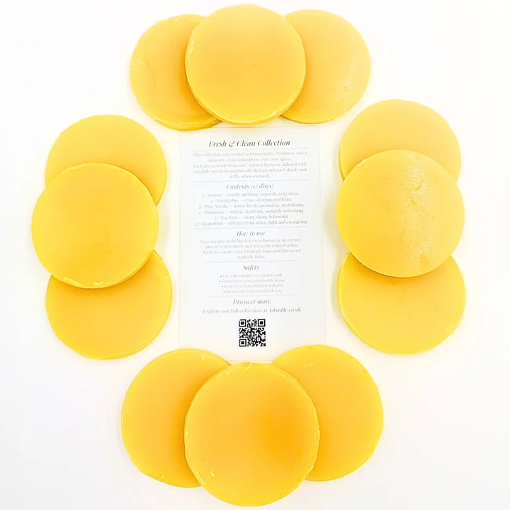 Fresh & Clean Wax Melt Gift Set – Natural Beeswax Aromatherapy Discs