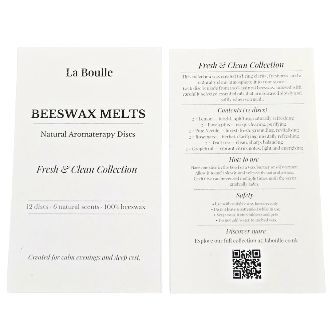 Fresh & Clean Wax Melt Gift Set – Natural Beeswax Aromatherapy Discs