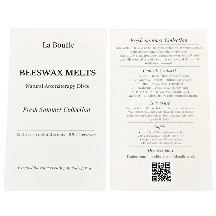 Fresh Summer Wax Melt Gift Set – Natural Beeswax Aromatherapy Discs