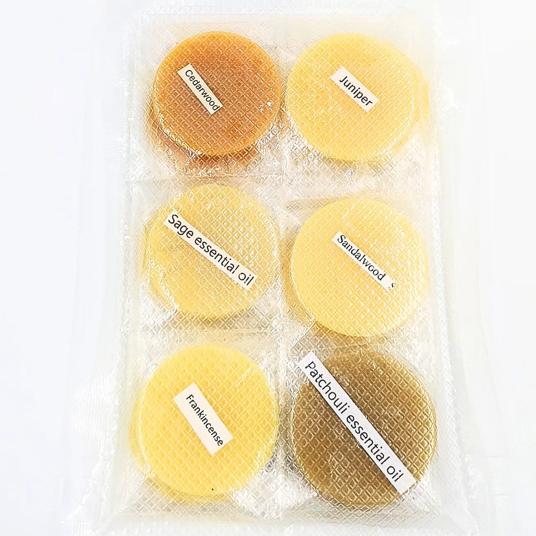 Grounding & Protection Wax Melt Gift Set – Natural Beeswax Aromatherapy Discs