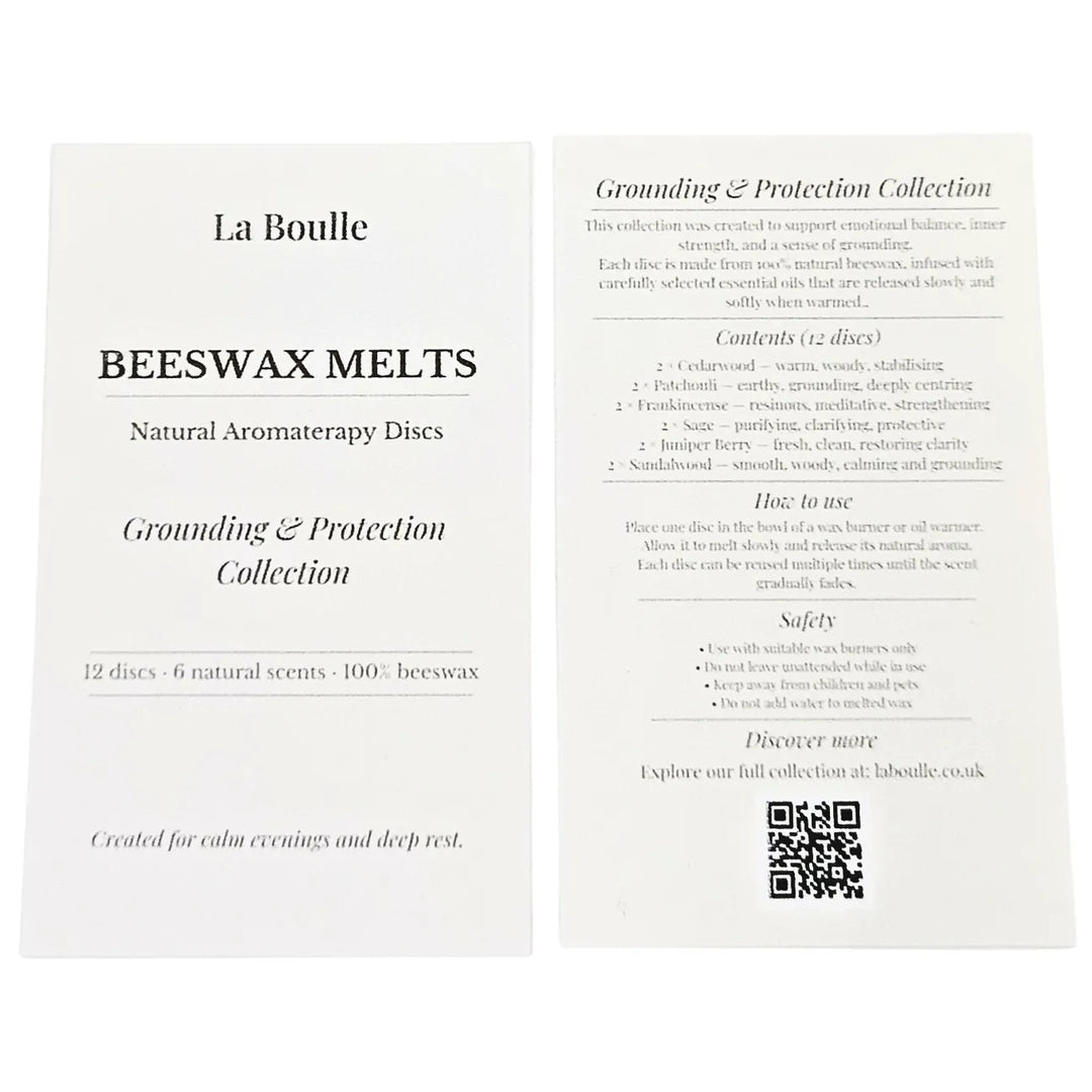 Grounding & Protection Wax Melt Gift Set – Natural Beeswax Aromatherapy Discs