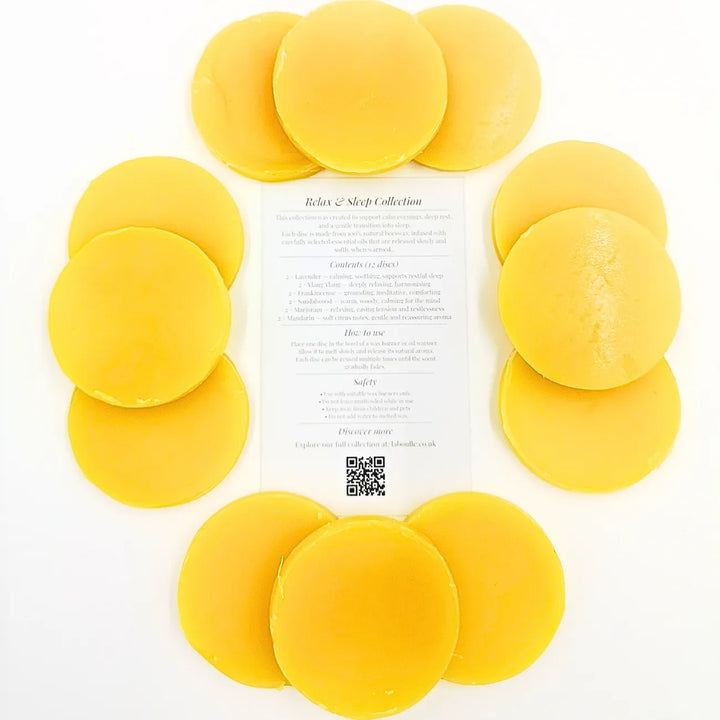 Relax & Sleep Wax Melt Gift Set – Natural Beeswax Aromatherapy Discs