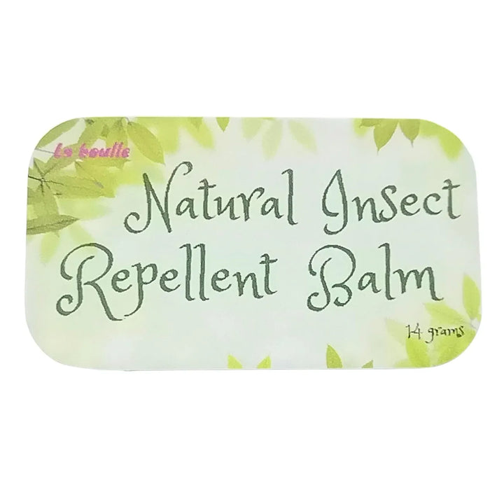 Natural insect repellent balm, La Boulle, on white background