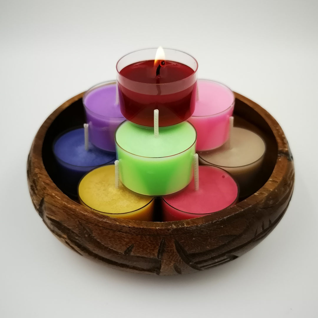 Soy tea light candles - set of 4